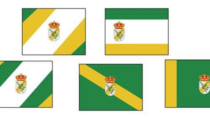 Los cinco modelos de bandera para Canillas de Albaida.