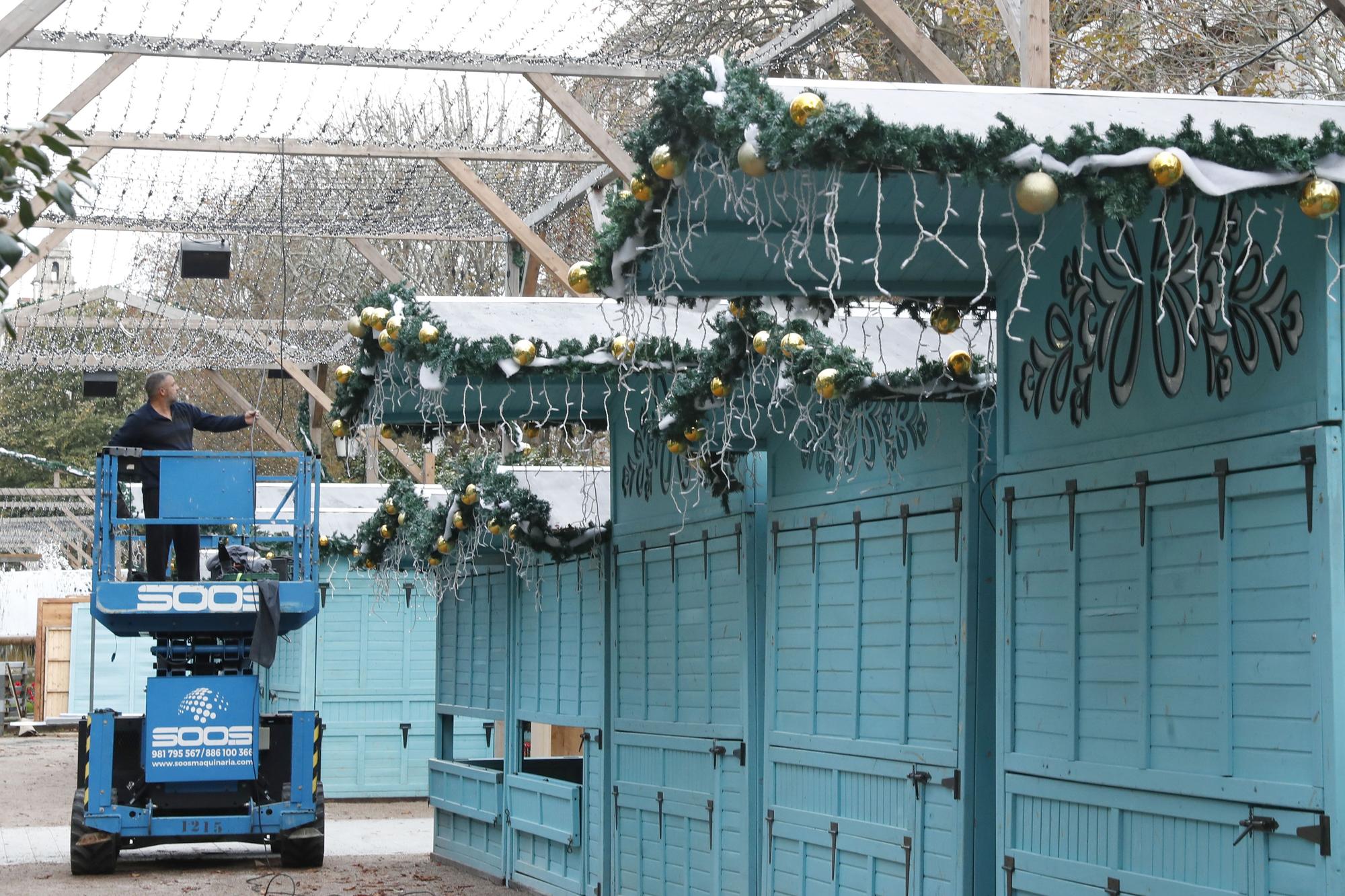 El montaje de la Navidad en Vigo encara sus últimos días