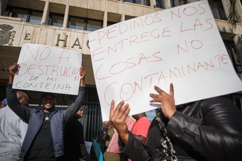 Protesta de africanos en Tenerife