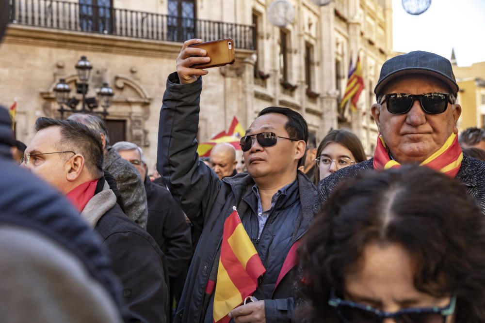 Unas 700 personas se concentran en Palma "por la unidad de España"