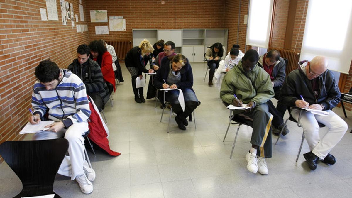 Un aula de formación ocupacional.