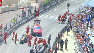 El accidente de Pérez y los Haas en Mónaco