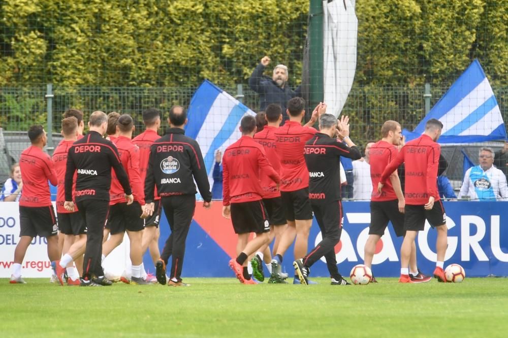 La afición, en la sesión antes de ir a Mallorca