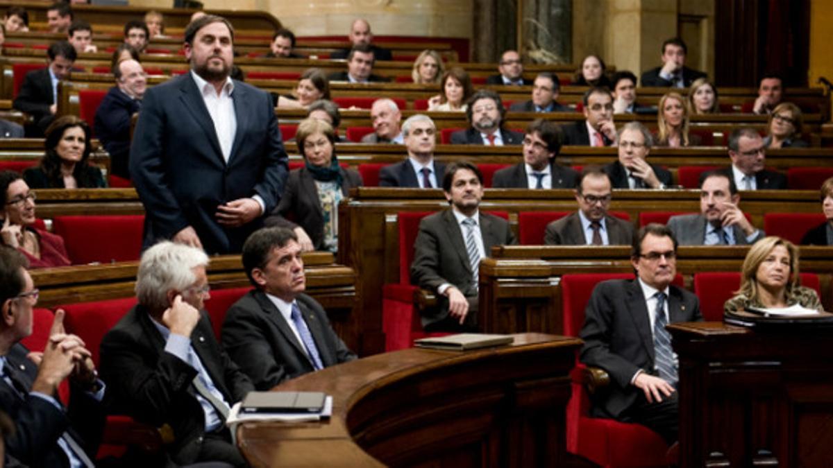 Junqueras en El Parlament