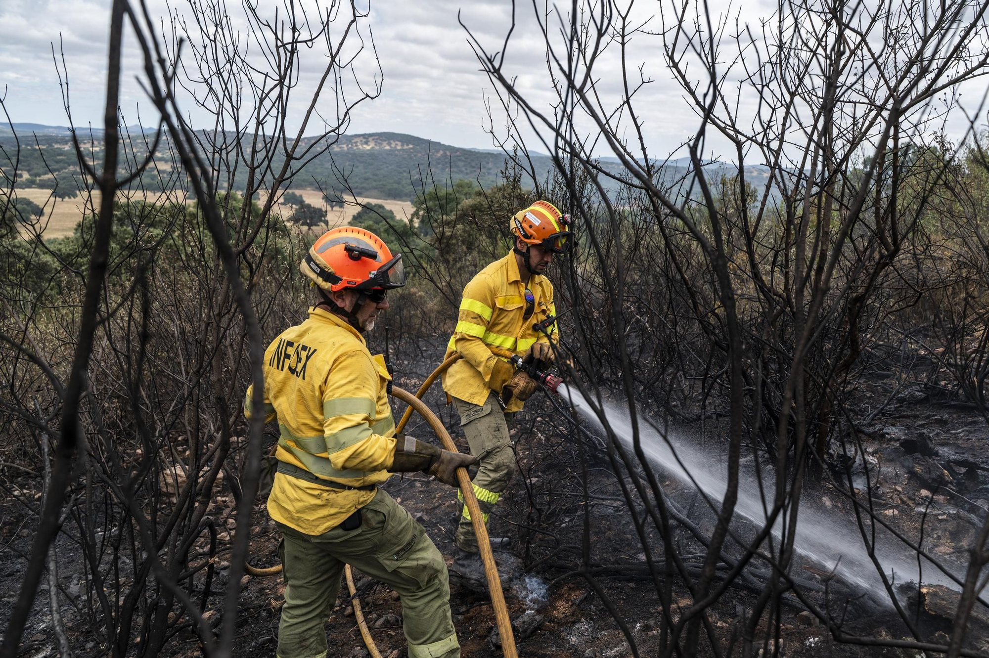 Las imágenes del incendio de este viernes en Cáceres