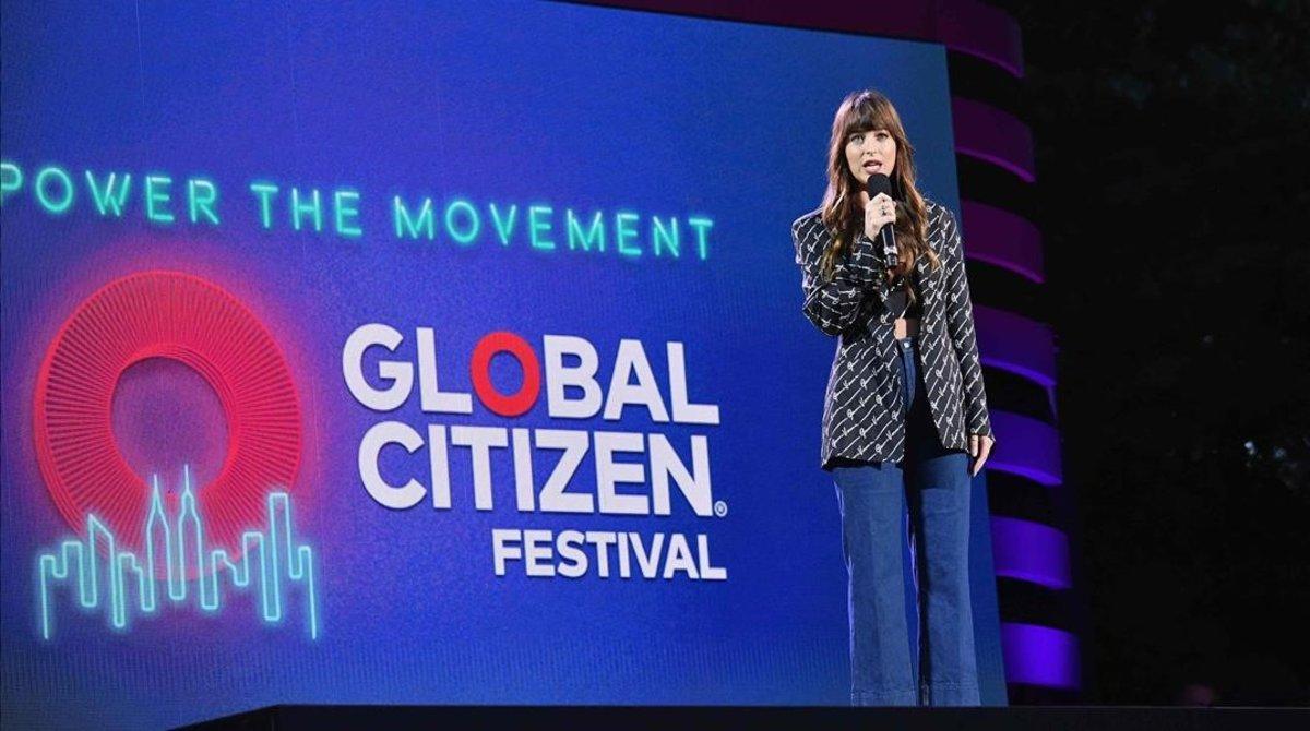 undefined50119344 us actress dakota johnson speaks onstage at the 2019 global 191002165727