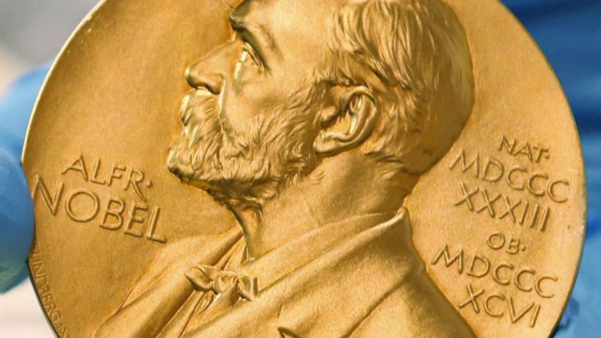Medalla de oro del premio Nobel.