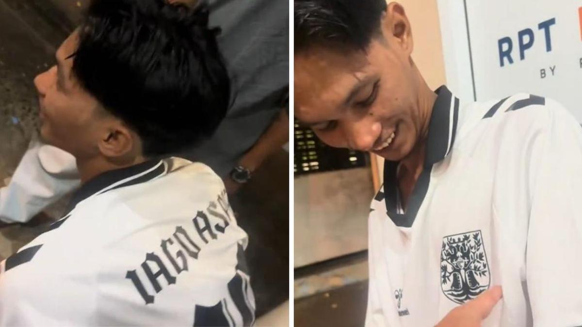 El aficionado tailandés con la camiseta de Iago Aspas.