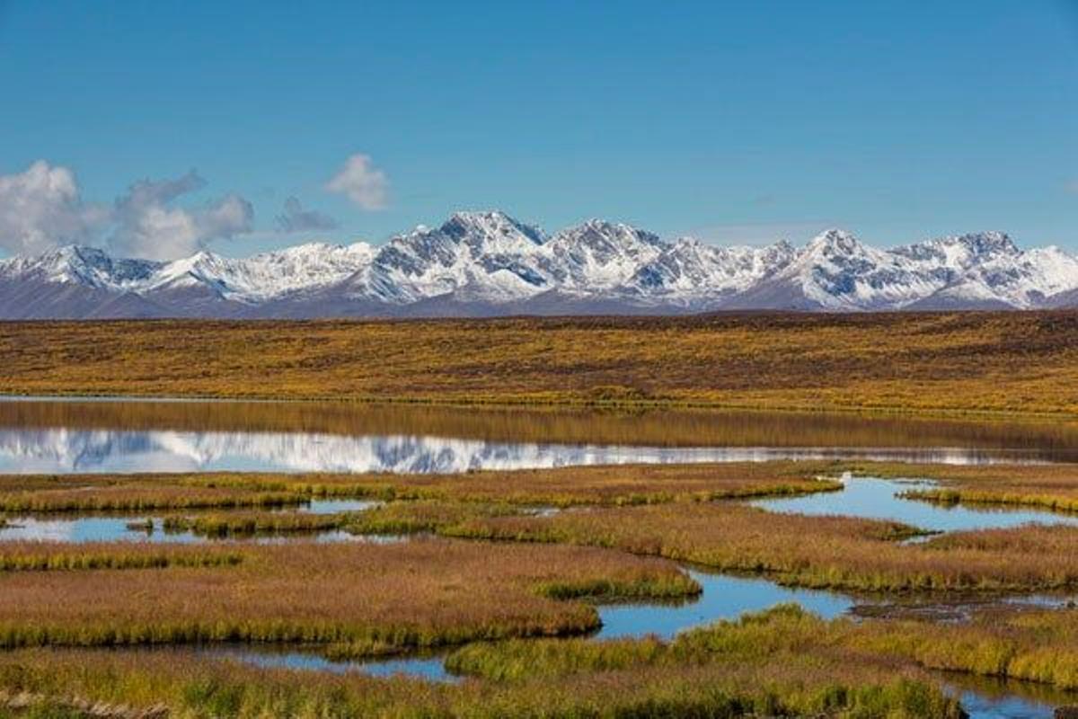 Típico paisaje de Alaska en esta época del año, otoño.