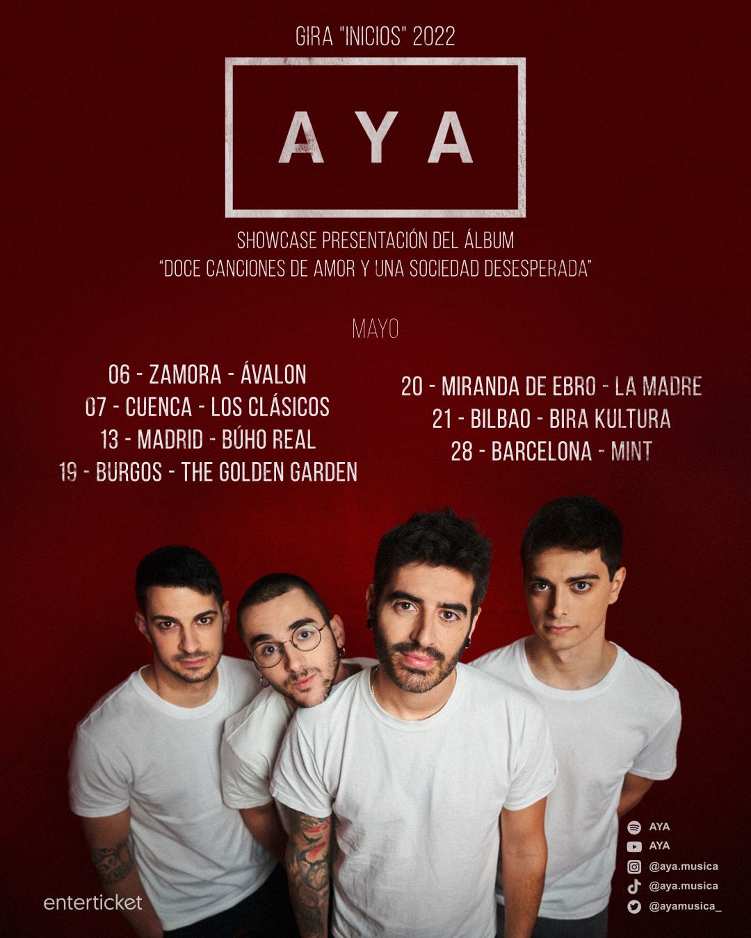 Cartel de la gira de AYA.