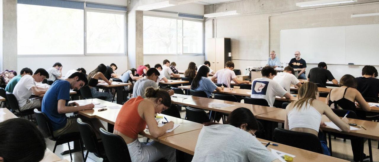 Alumnos de Bachillerato durante la última edición de Selectividad.