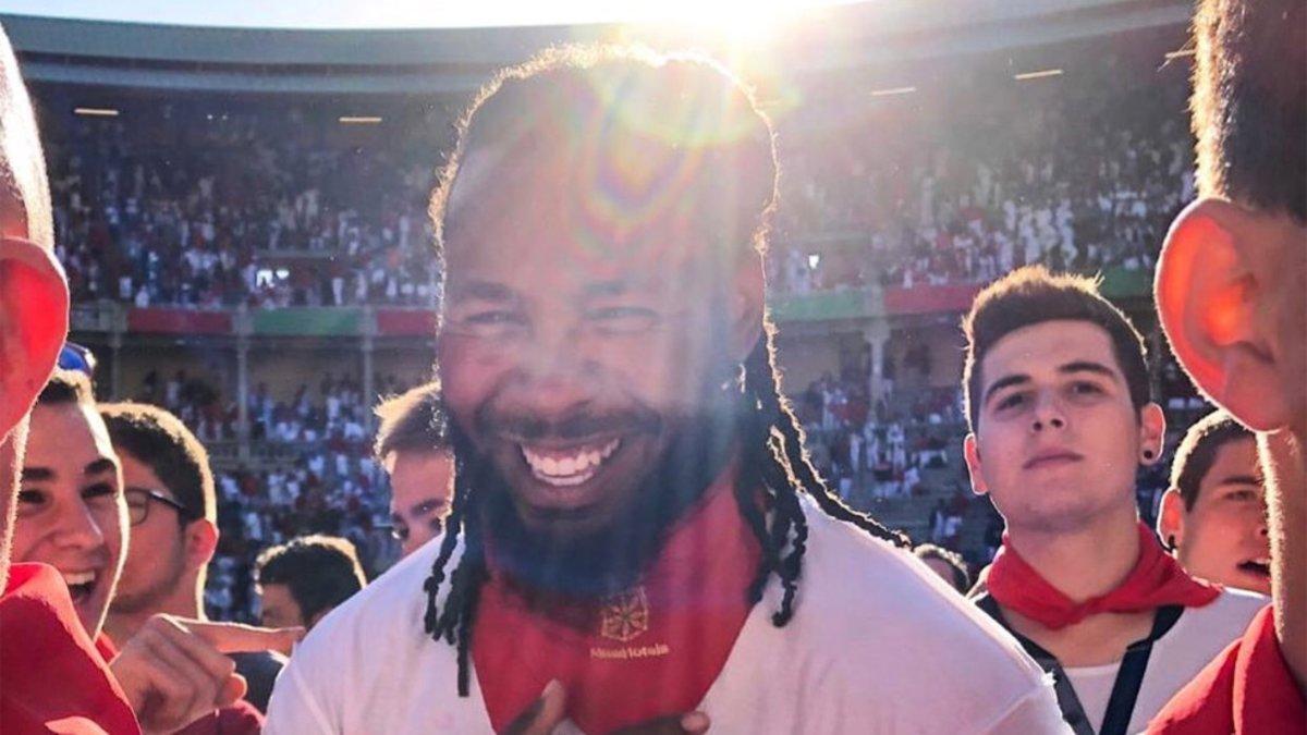 Josh Norman, presente en el encierro de Sanfermines