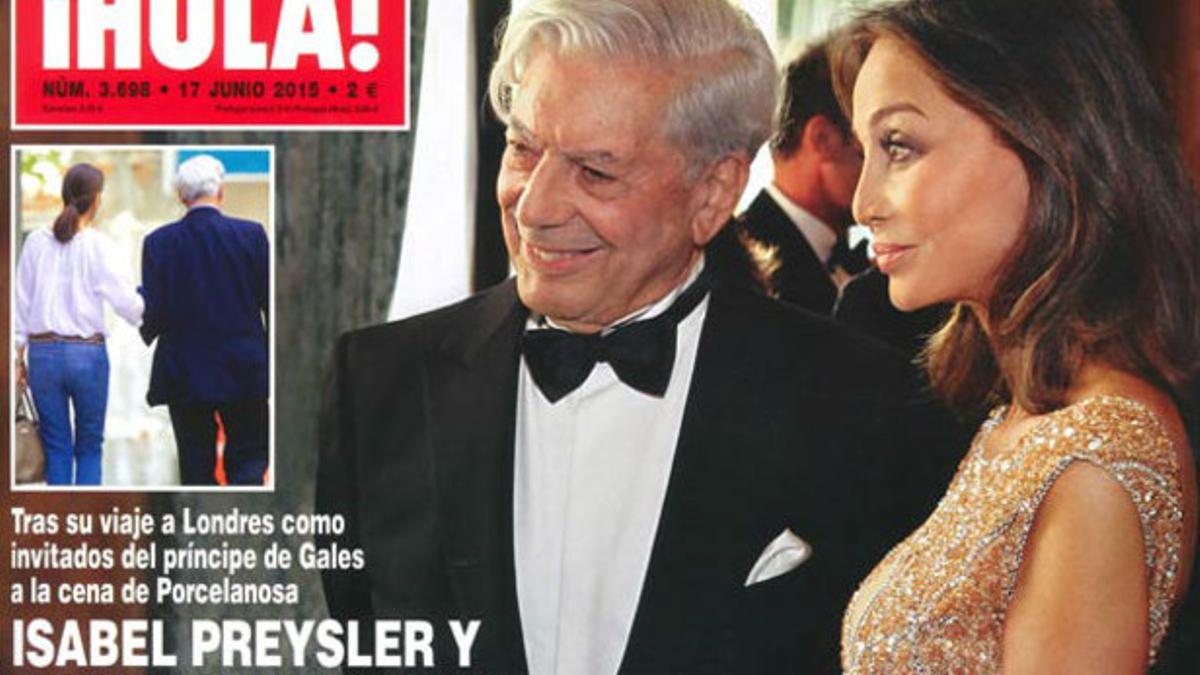 Isabel Preysler y Mario Vargas Llosa, en la portada de la revista '¡Hola!'.