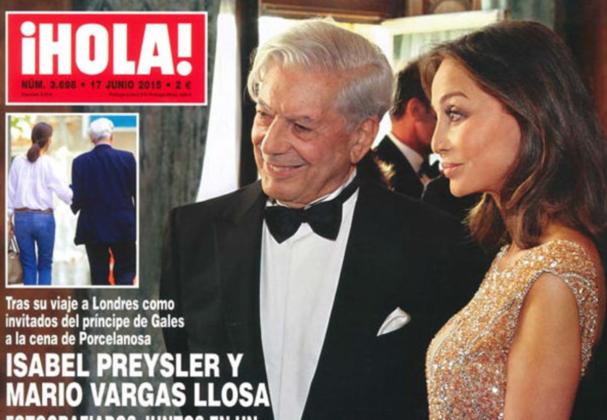 Isabel Preysler i Mario Vargas Llosa, a la portada de la revista ’¡Hola!’.