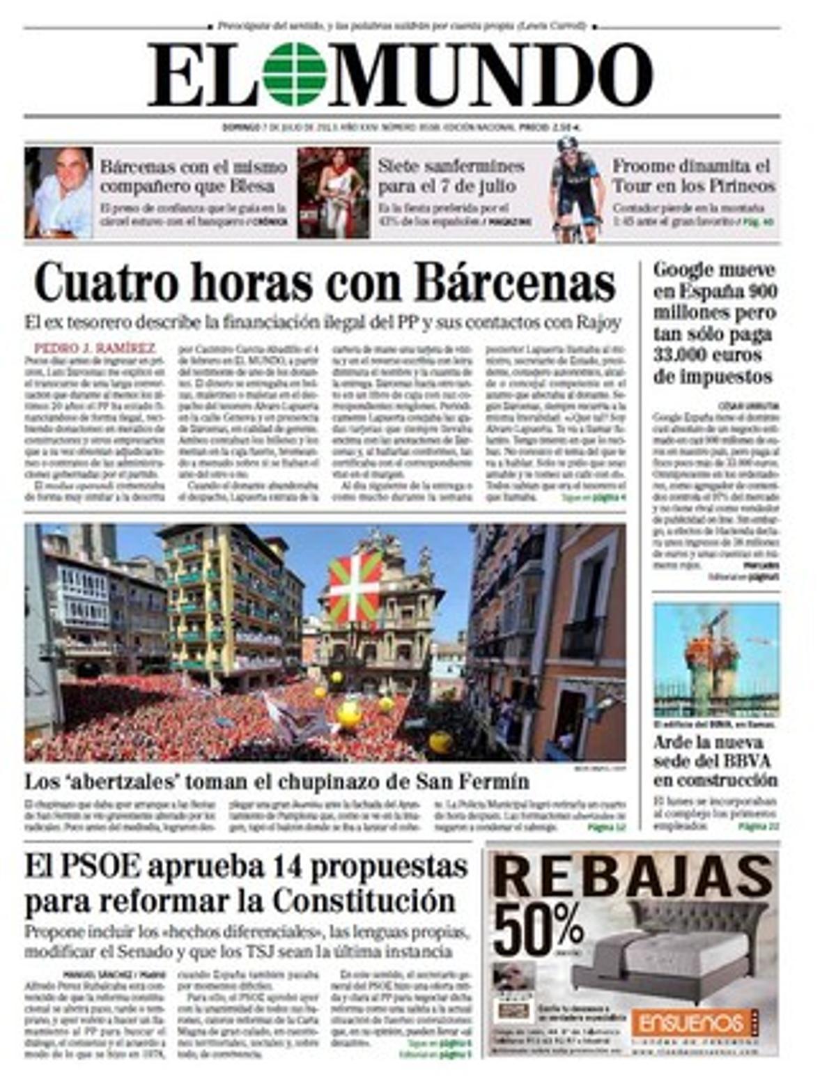 portada El Mundo portada El Mundo