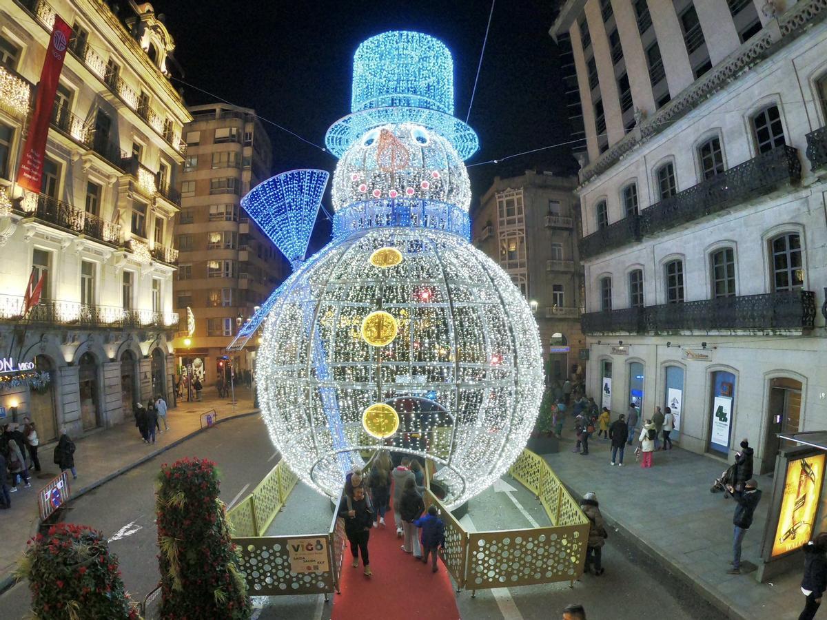 Vigo, durante la época navideña.