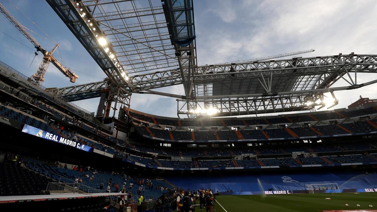 Interior del estadio Santiago Bernabéu.