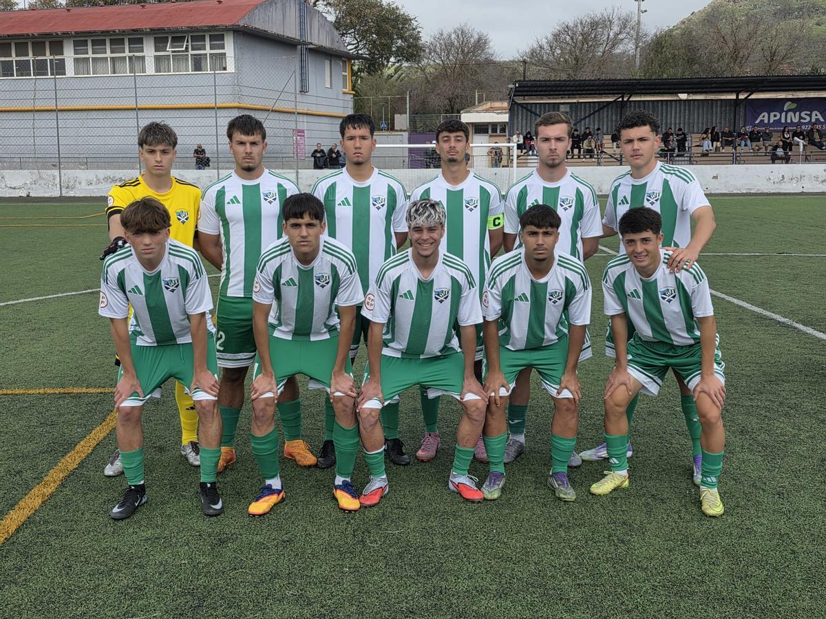 Once inicial del CD Sobradillo antes del partido contra el Juventud Laguna.