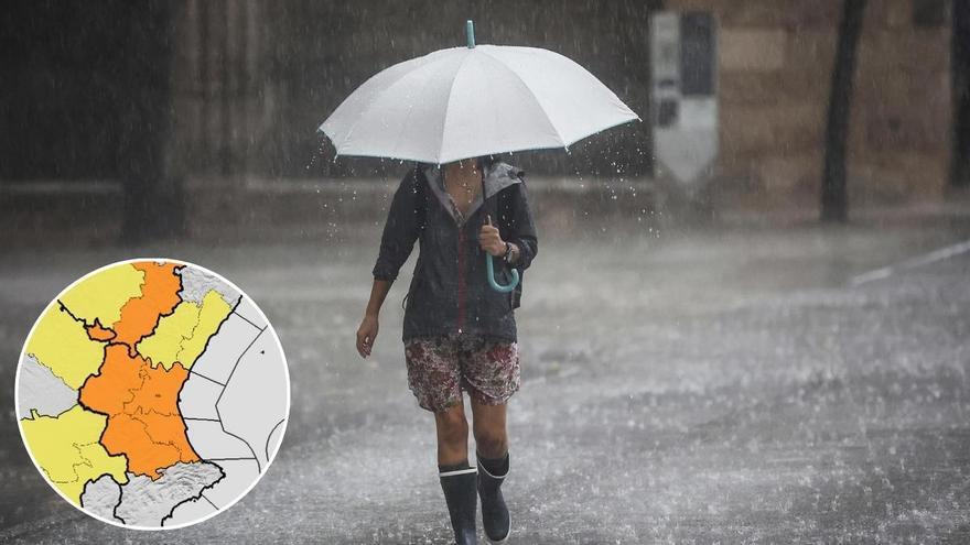 Última hora del aviso naranja en Valencia: Aemet avisa de fuertes lluvias, tormentas y granizo