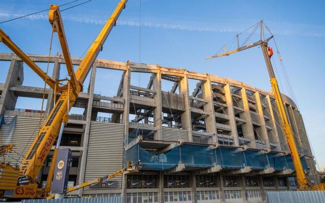 ¡El Camp Nou cambia de cara! Así están las obras en el Gol Sud