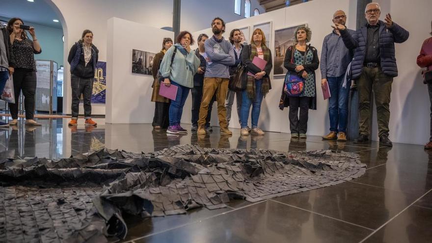 Un moment de la inauguració de la mostra