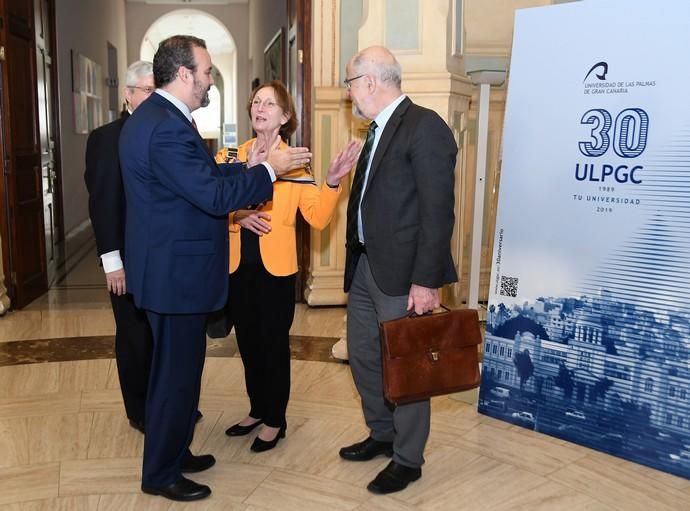 05/02/2019 LAS PALMAS DE GRAN CANARIA. El premio Nobel de Medicina Erwin Neher y la científica Eva María Neher, participan en el Campus Nobel Veterinaria. Fotografa: YAIZA SOCORRO.