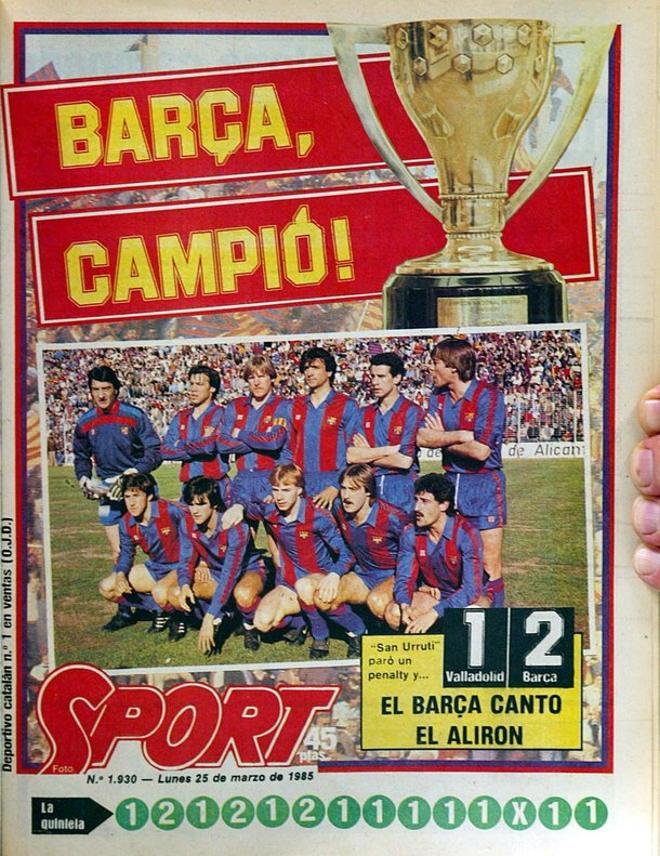 1985 - El Barça, campeón de liga matemáticamente tras vencer al Valladolid