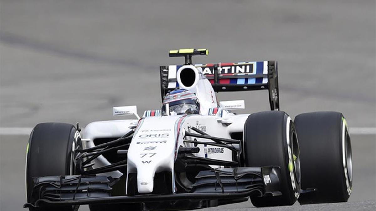 El Williams de Bottas, el más rápido sobre el asfalto húmedo de Spa