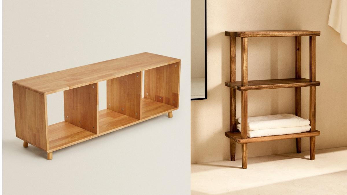 Decoración estanterías | En Zara Home apuestan por la madera para sus muebles