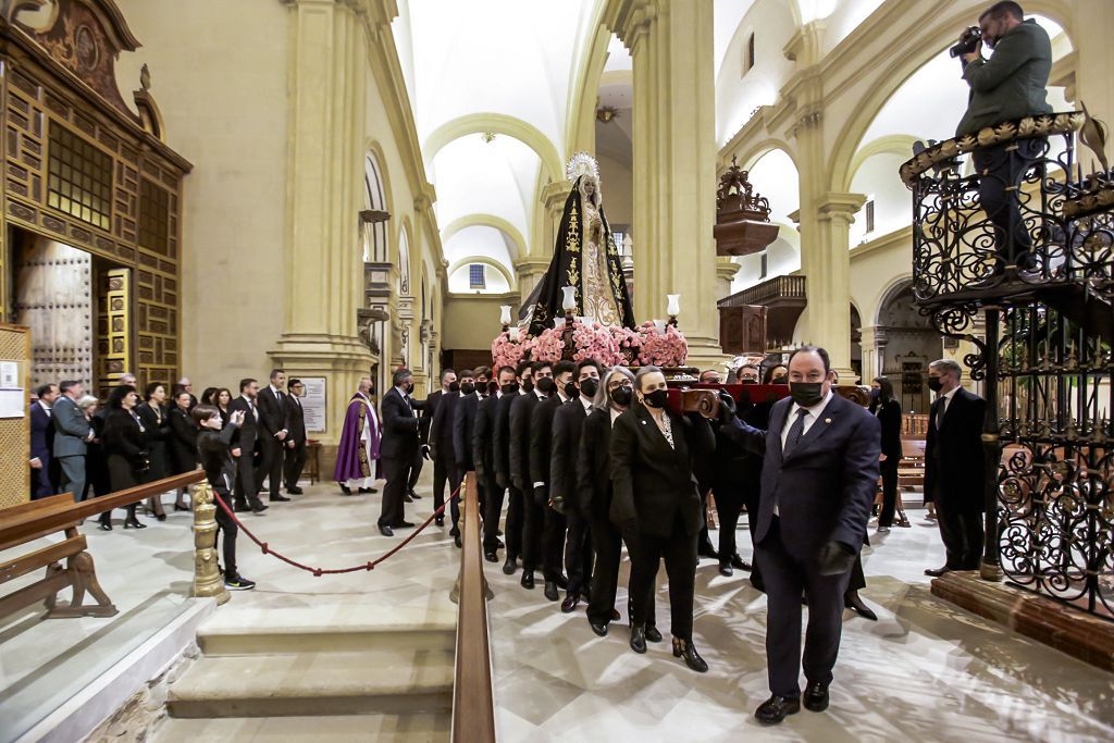 Semana Santa de Lorca 2022: Virgen de la Soledad del Paso Negro, iglesia y procesión