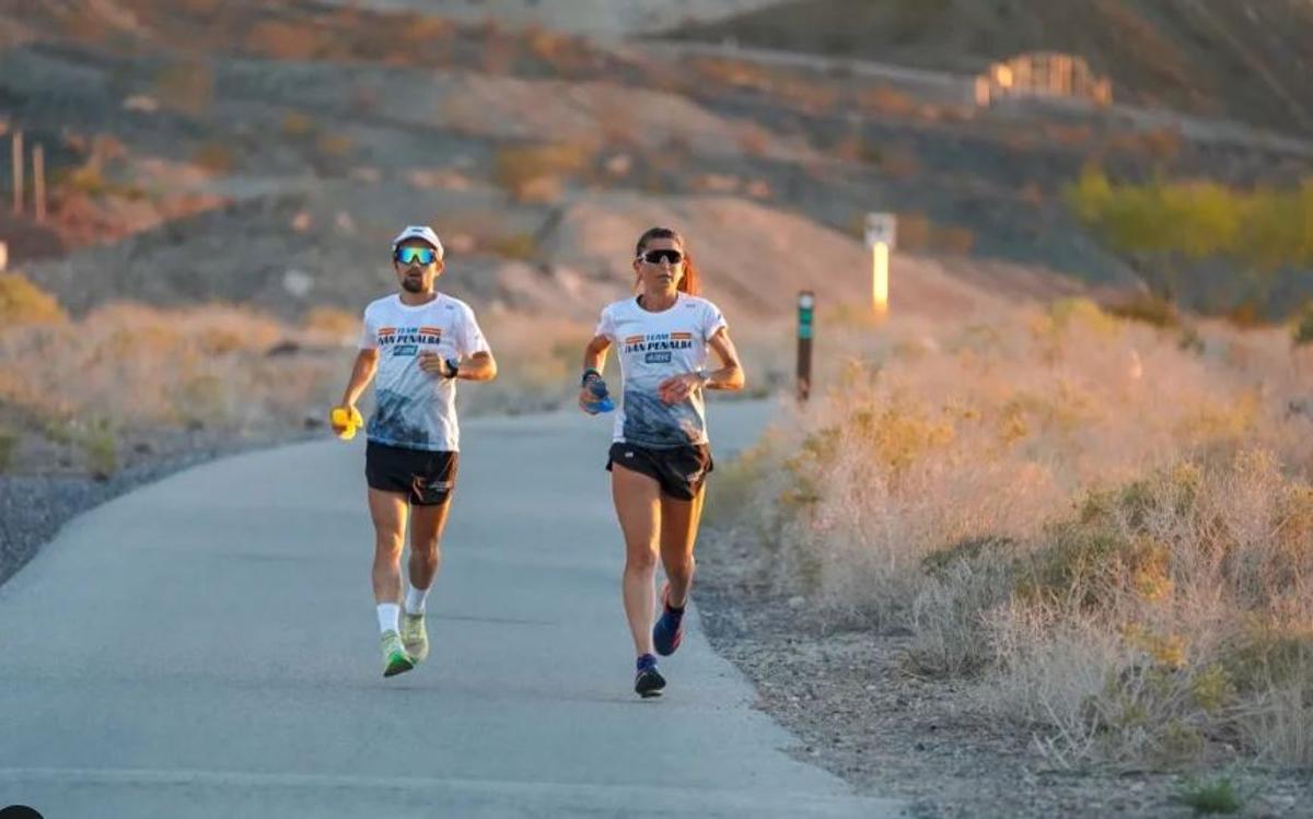 Iván y Carmen, durante un entrenamiento en Las Vegas