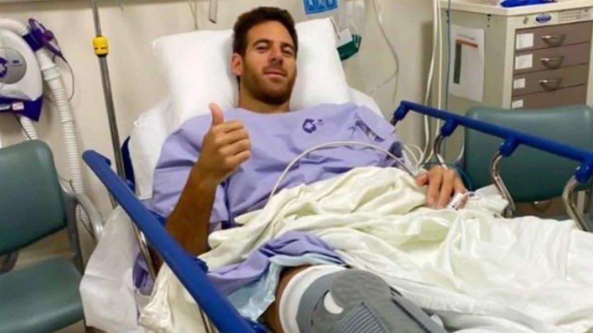 Del Potro, en la imagen compartida por su equipo