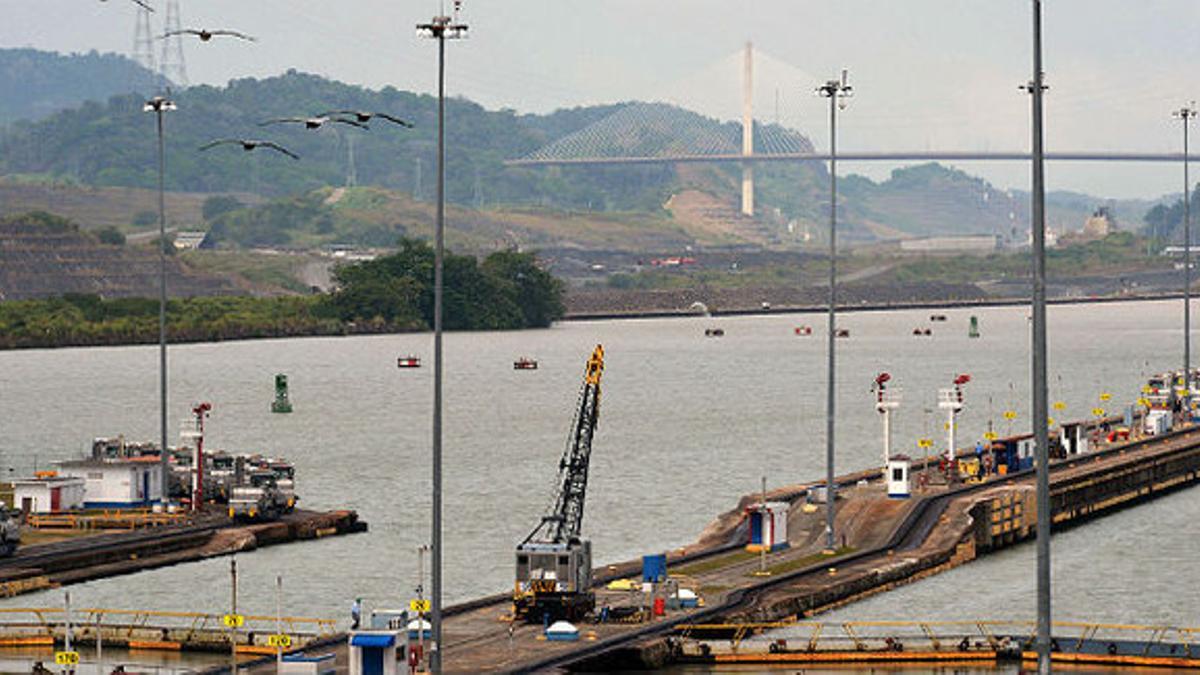 El Canal de Panamá, en Colón, el pasado miércoles.