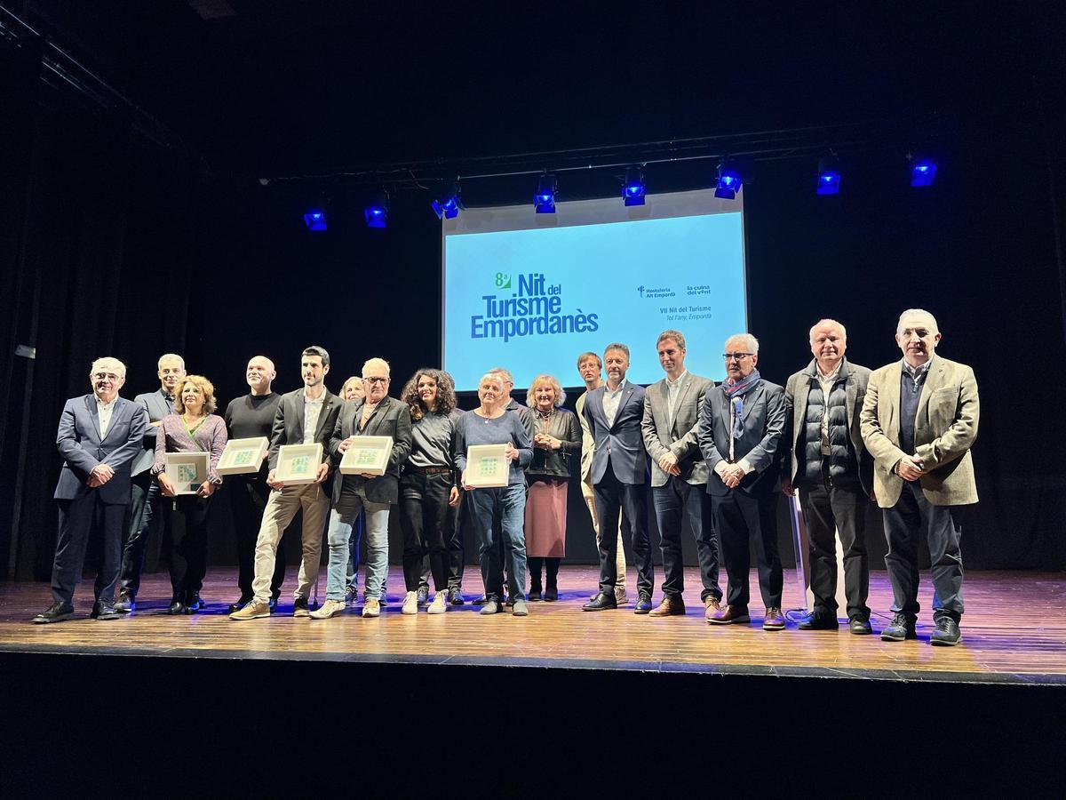 Premiats durant la Nit del Turisme Empordanès.