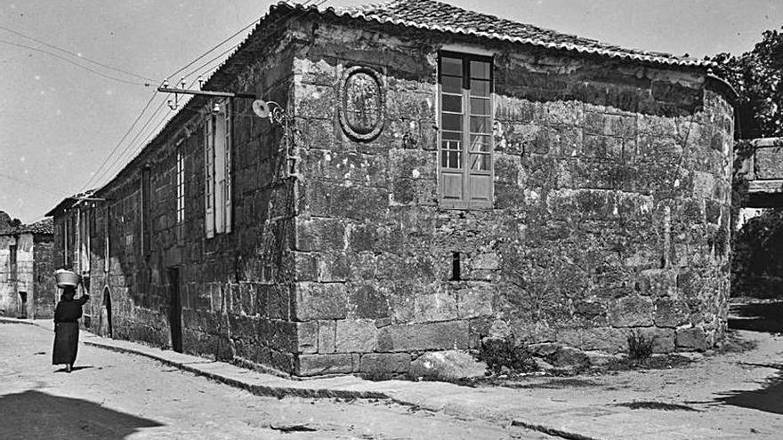 Una calle de Cambados en 1967.