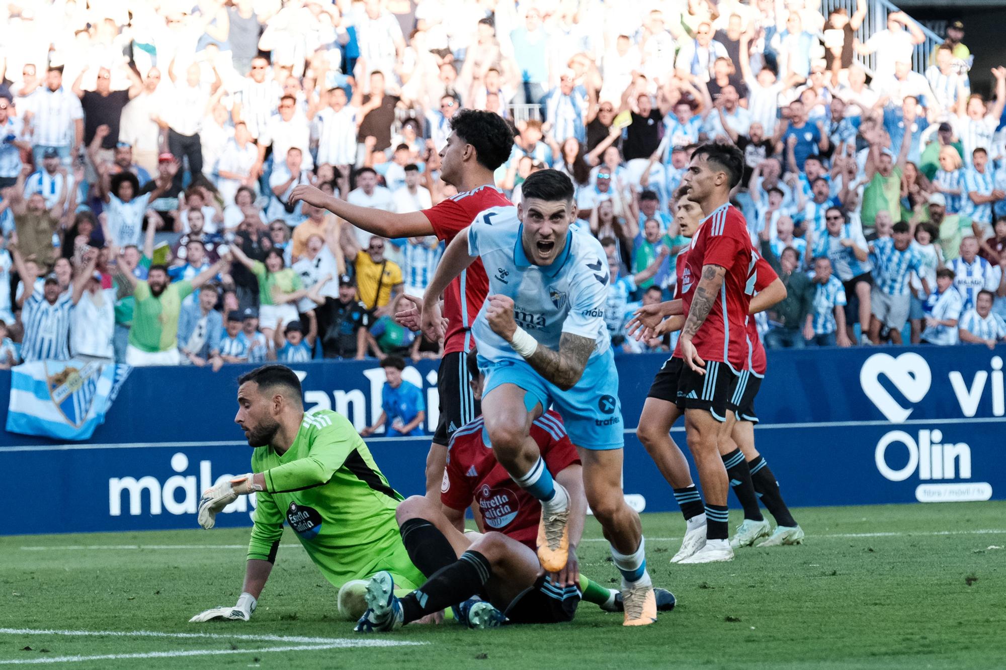 8/6/24, Malaga - La Rosaleda.  RFEF Play Off Ascenso a Segunda Division - Malaga CF vs Celta B.   :    (Fotografía: Gregorio Marrero/La Opinion)