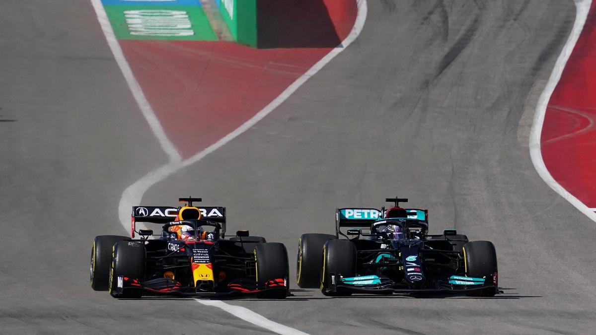 Max Verstappen and Lewis Hamilton.