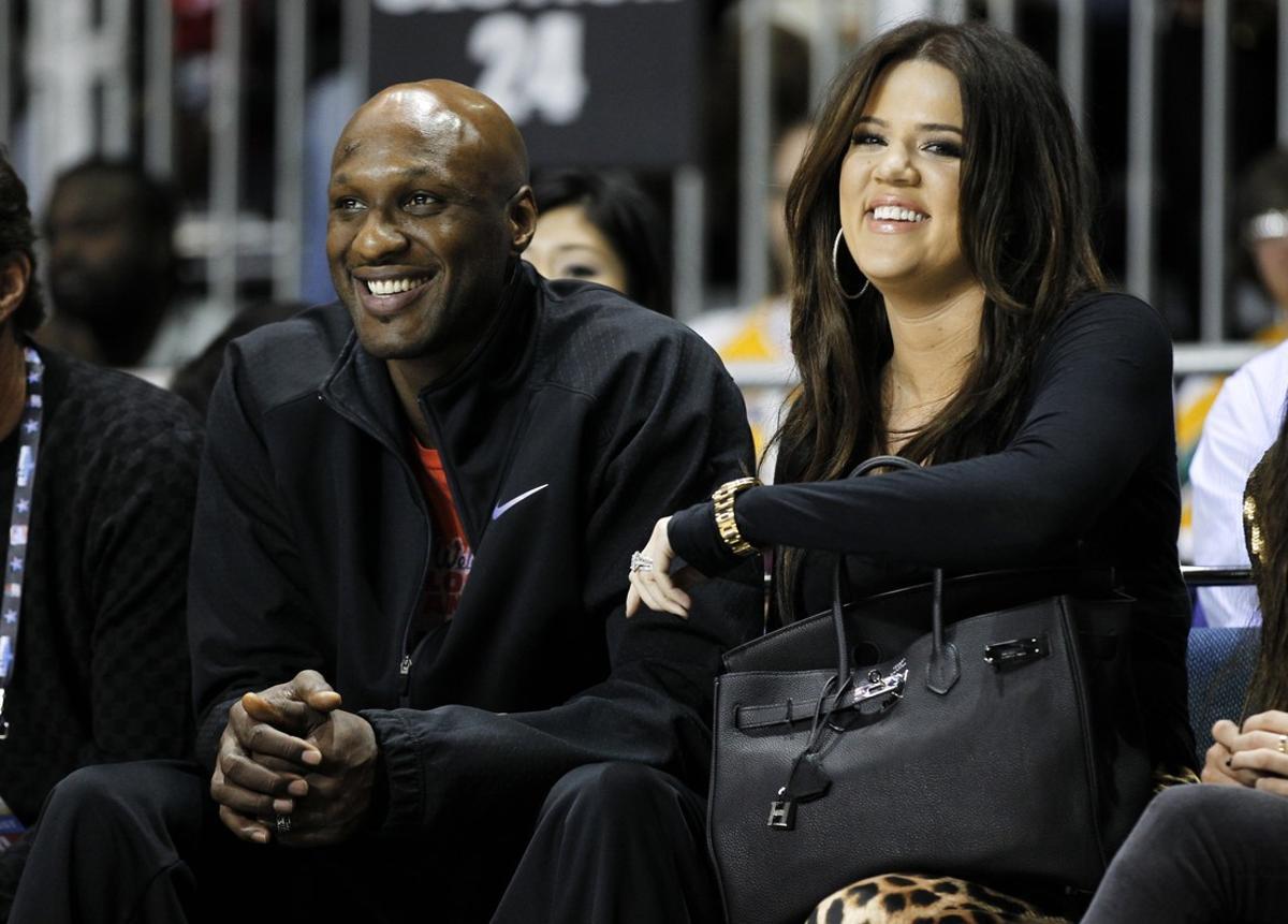 Lamar Odom con su exmujer Khloe Kardashian en 2011