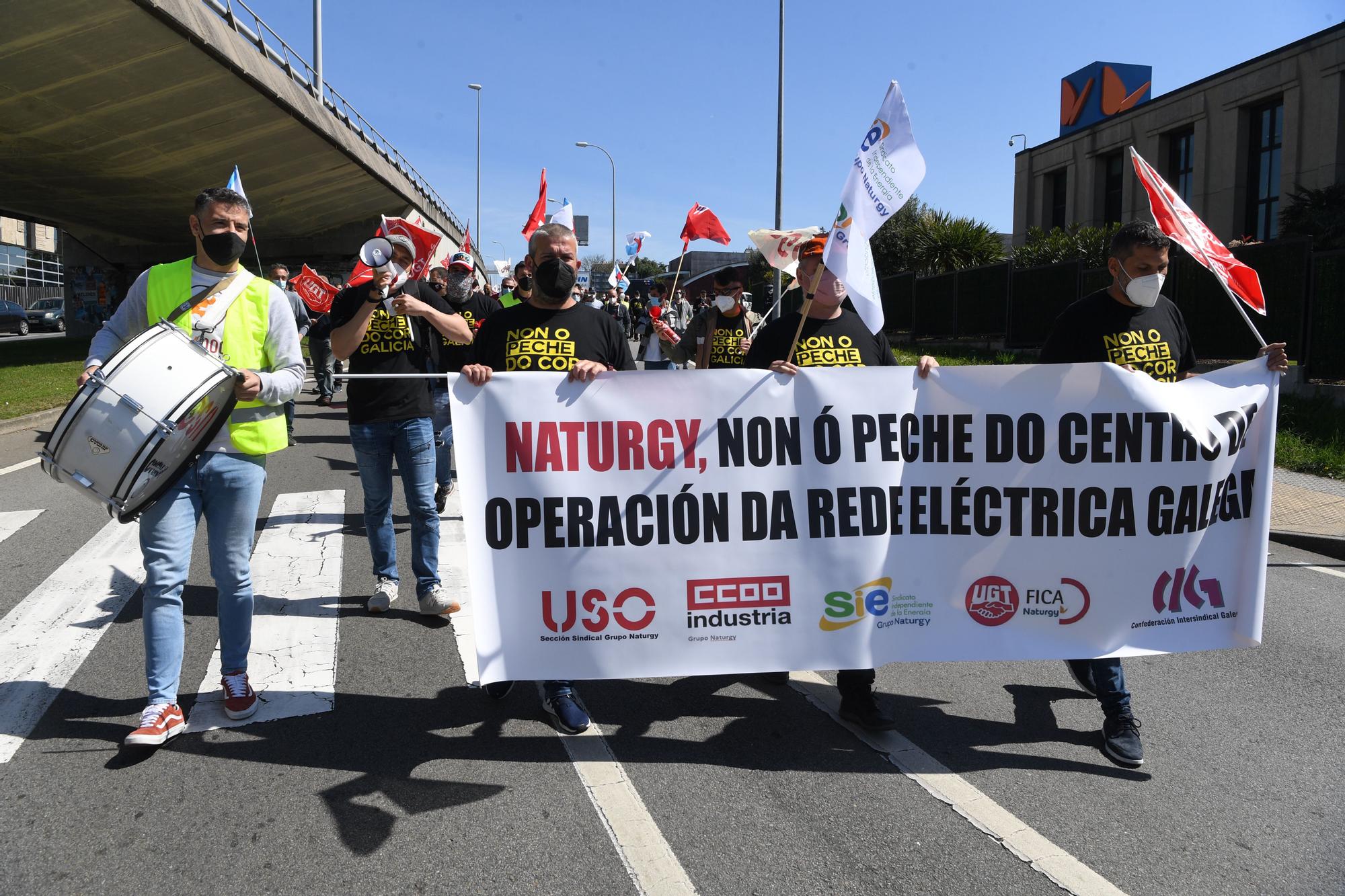 Protesta de trabajadores de Naturgy