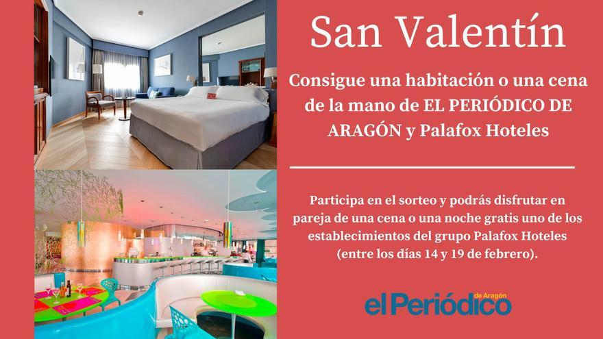 EL PERIÓDICO y Palafox Hoteles sortean cuatro noches de hotel y tres cenas para San Valentín