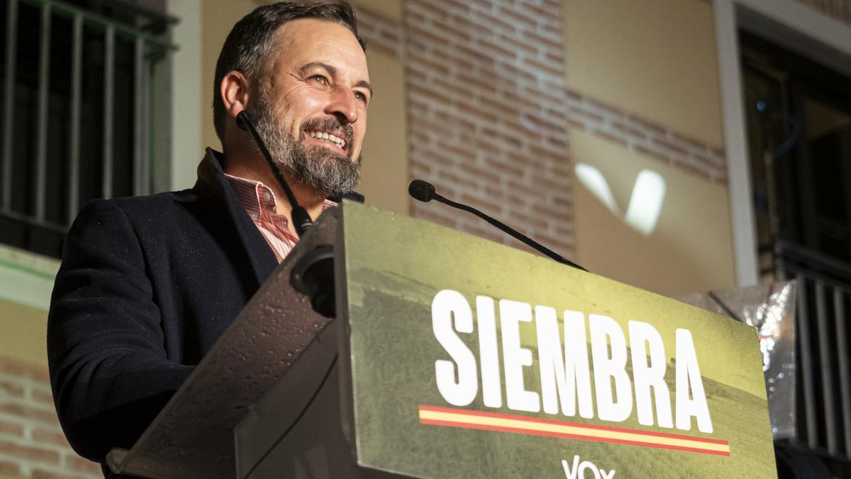 Santiago Abascal valora los resultados obtenidos por VOX en los comicios para Castilla y León