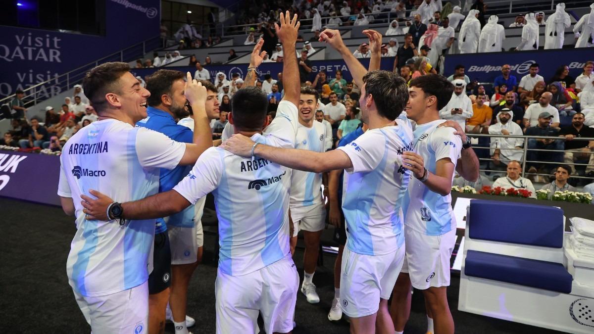 Argentina celebra el triunfo ante España