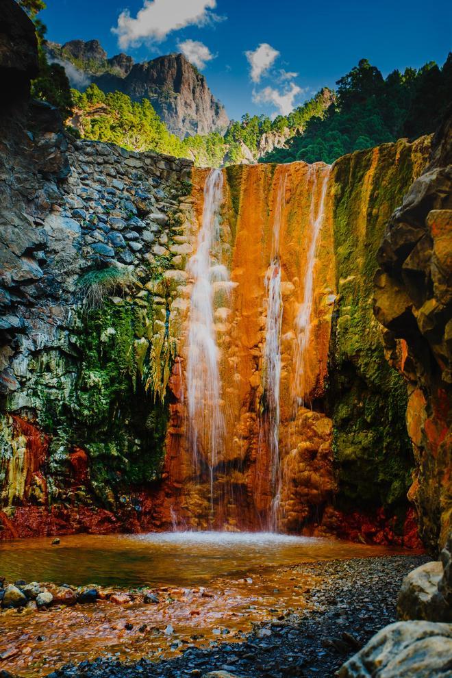 Cascada de colores, la Palma