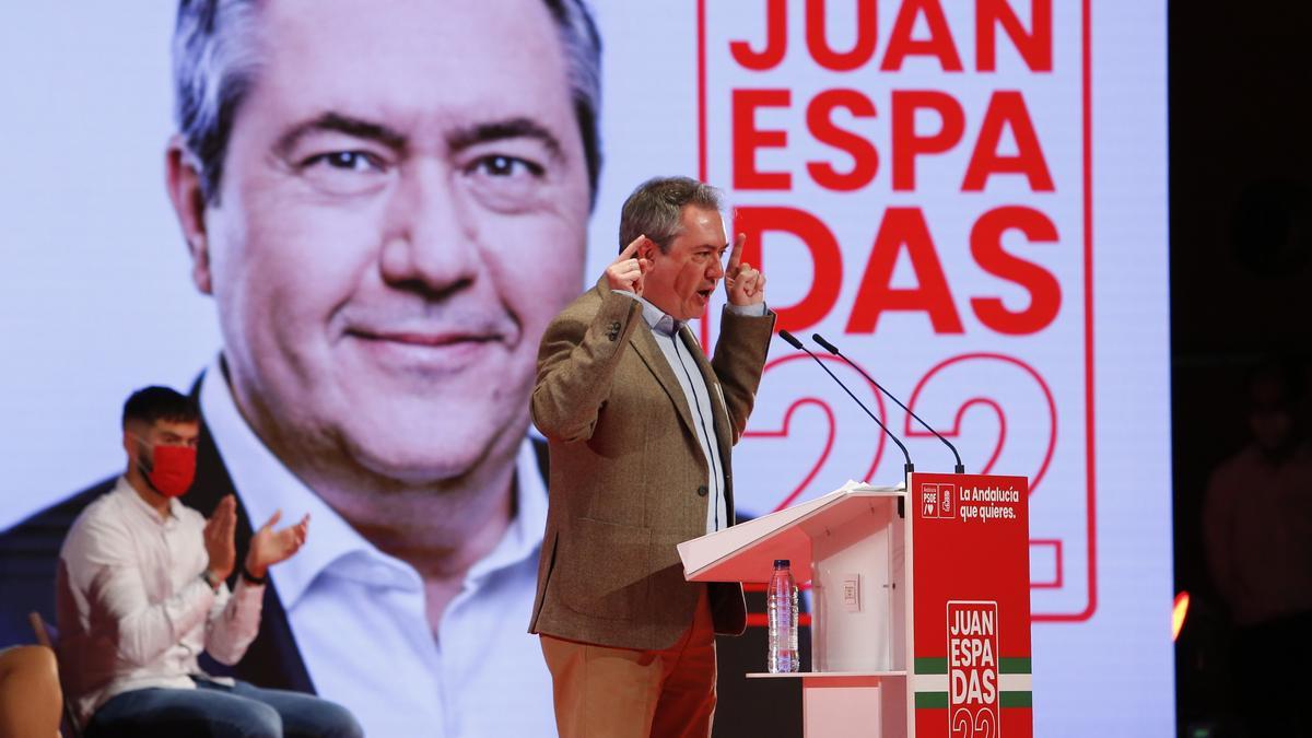 Juan Espadas, en el acto de su proclamación como candidato a la Junta de Andalucía