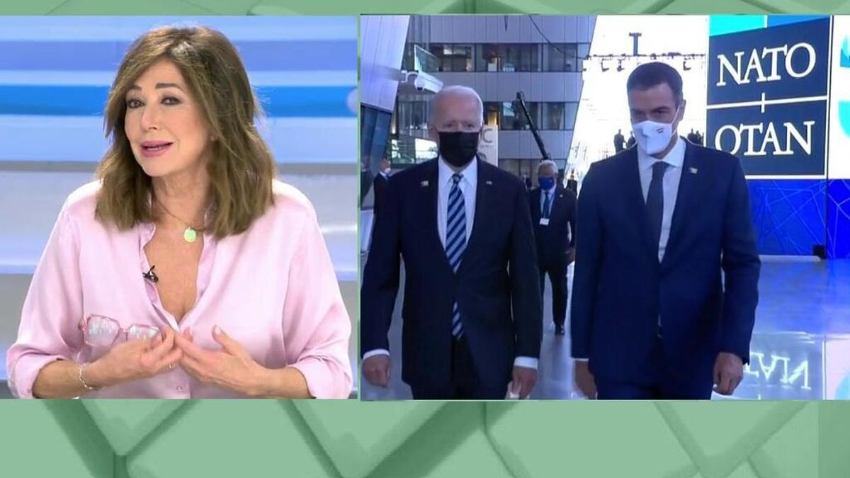 Ana Rosa, estupefacta davant la breu trobada de Sánchez amb Biden: «El que no es pot és mentir»