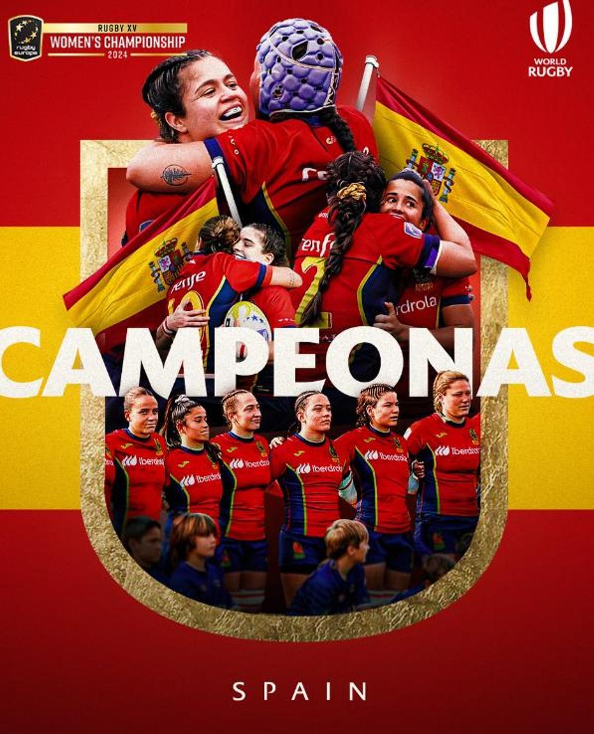 España ganó su 11º título en el Europeo femenino de rugby