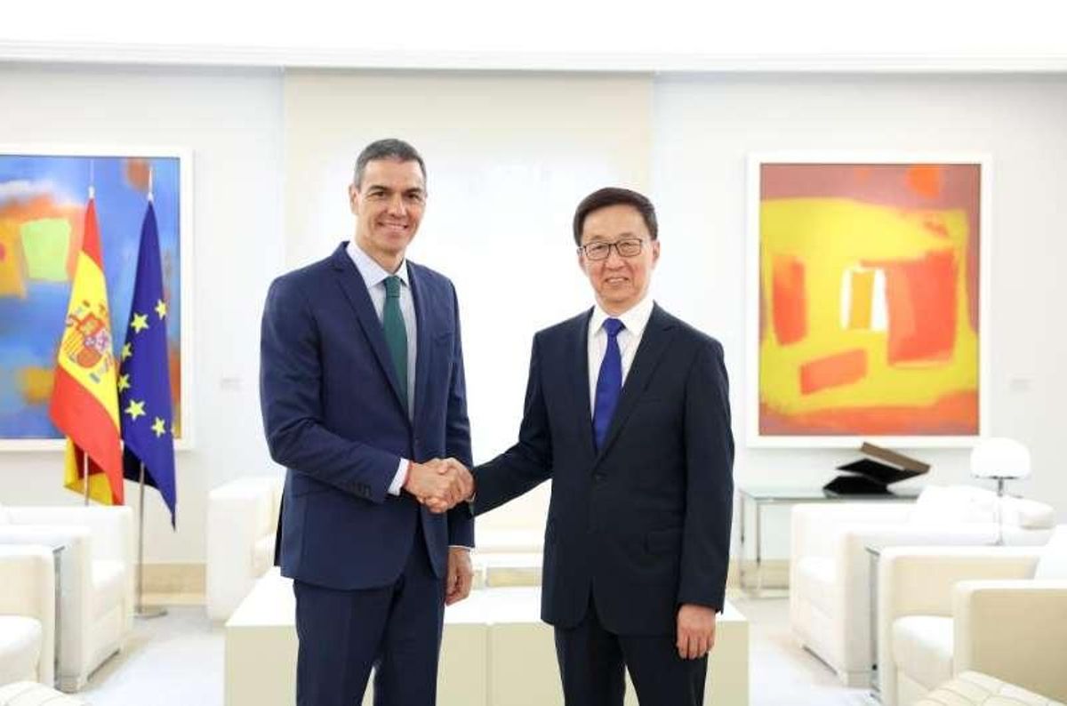 El vicepresidente chino, Han Zheng, visitó España