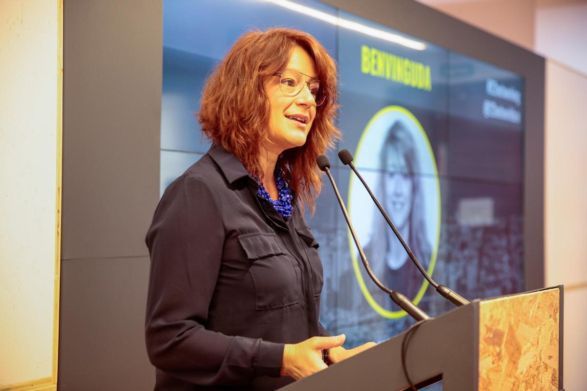 Laia Bonet, durante su intervención de este martes en Ca l'Alier