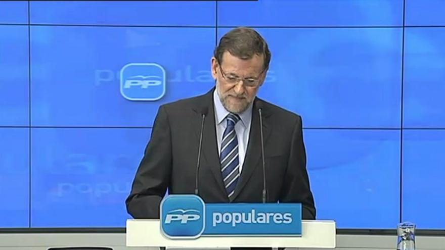 Rajoy: "Nunca he recibido ni he repartido dinero negro ni en este partido ni en ninguna parte"