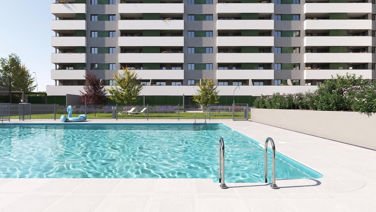 Recreación de cómo quedarán los pisos en el Oliver